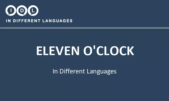 Eleven o'clock in Different Languages - Image