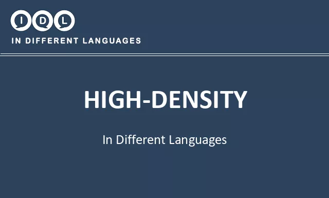 High-density in Different Languages - Image