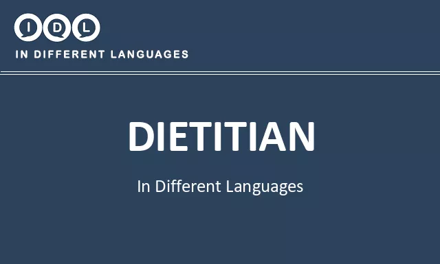 Dietitian in Different Languages - Image
