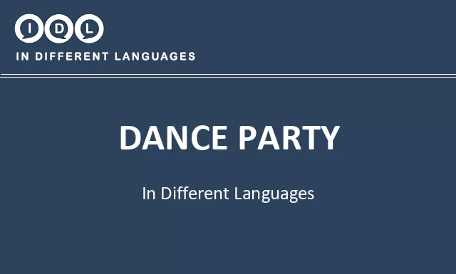 Dance party in Different Languages - Image