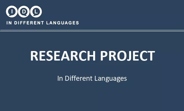 Research project in Different Languages - Image