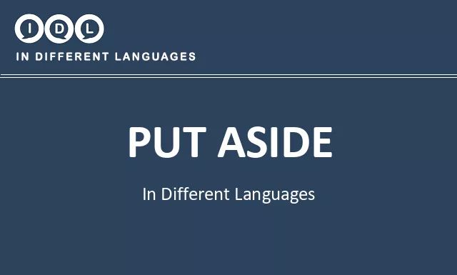 Put aside in Different Languages - Image