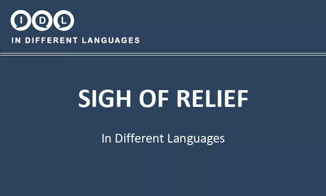 Sigh of relief in Different Languages - Image