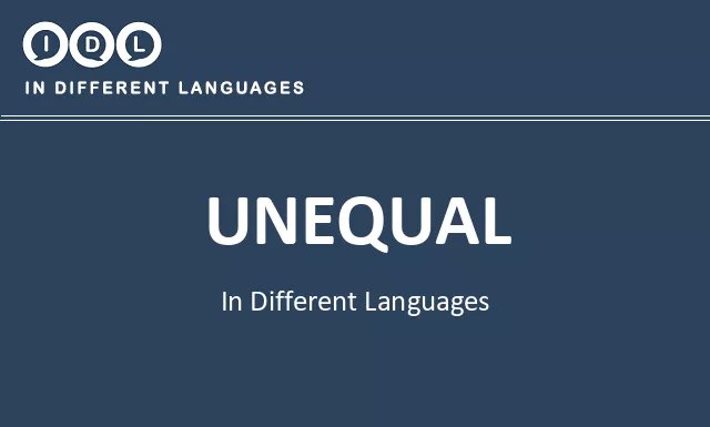 Unequal in Different Languages - Image