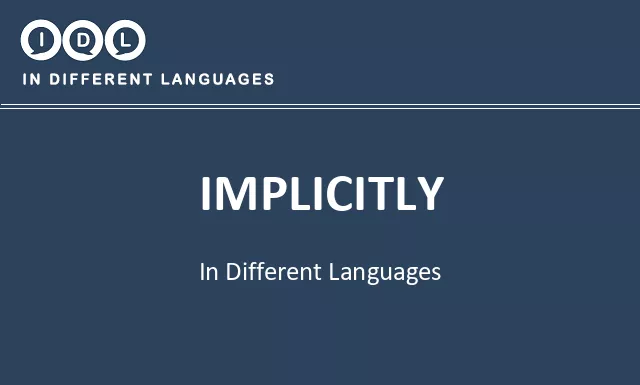 Implicitly in Different Languages - Image