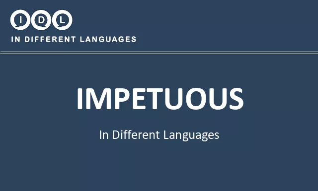 Impetuous in Different Languages - Image