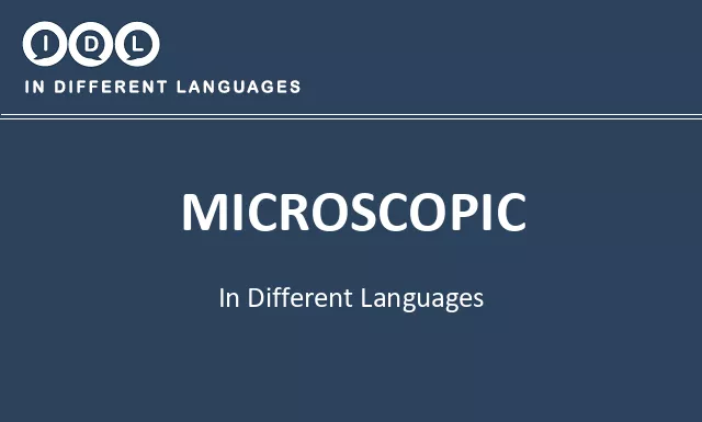 Microscopic in Different Languages - Image