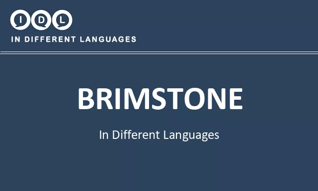 Brimstone in Different Languages - Image