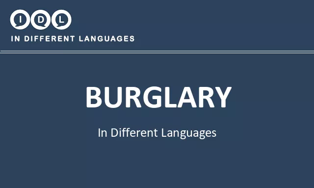 Burglary in Different Languages - Image
