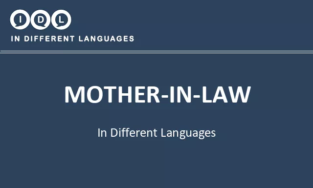 Mother-in-law in Different Languages - Image