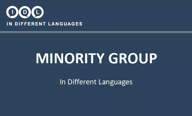 Minority group in Different Languages - Image