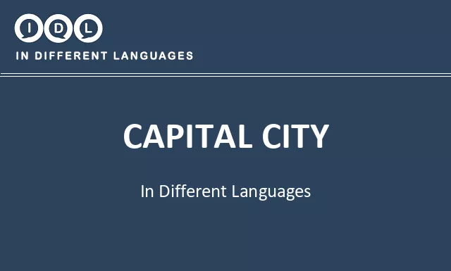 Capital city in Different Languages - Image