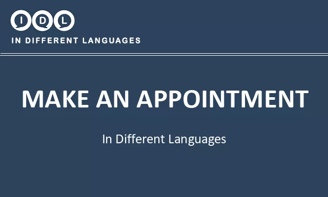 Make an appointment in Different Languages - Image