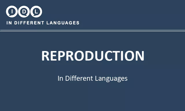 Reproduction in Different Languages - Image