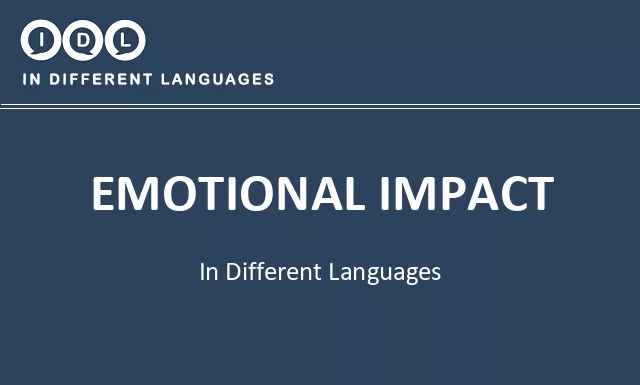 Emotional impact in Different Languages - Image