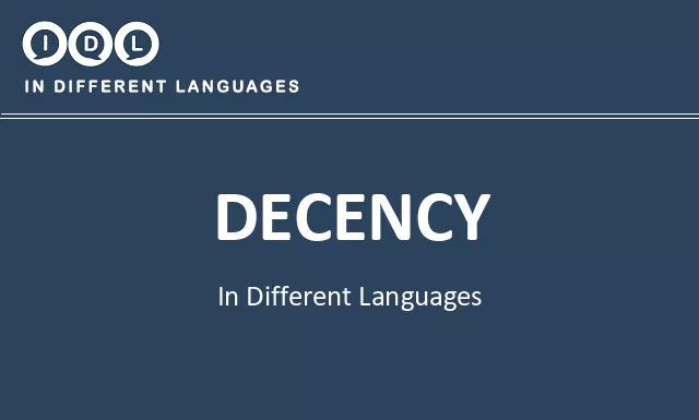 Decency in Different Languages - Image