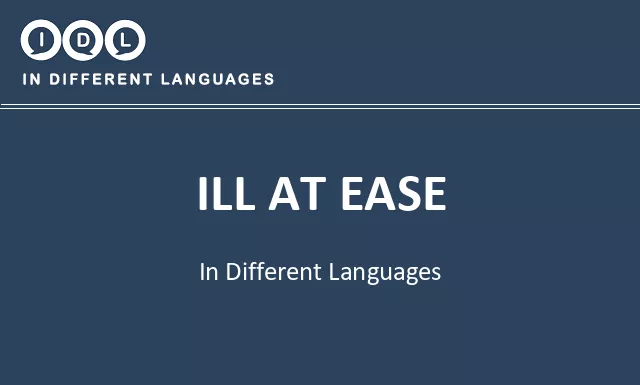Ill at ease in Different Languages - Image