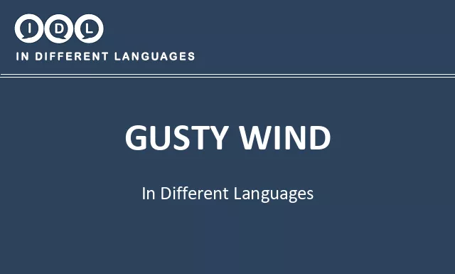 Gusty wind in Different Languages - Image
