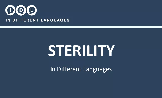 Sterility in Different Languages - Image