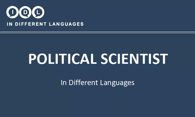 Political scientist in Different Languages - Image