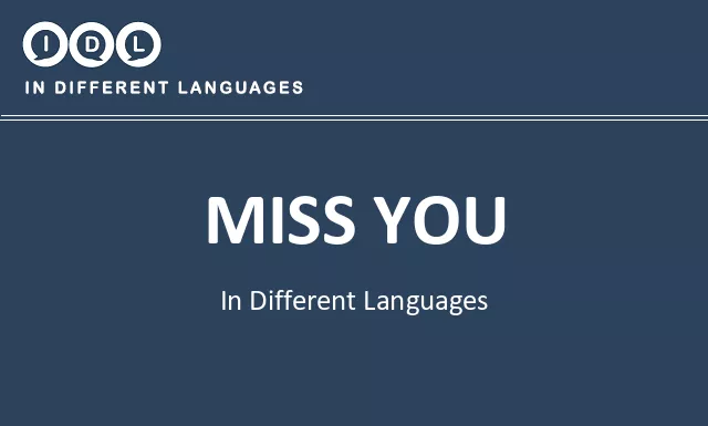 Miss you in Different Languages - Image