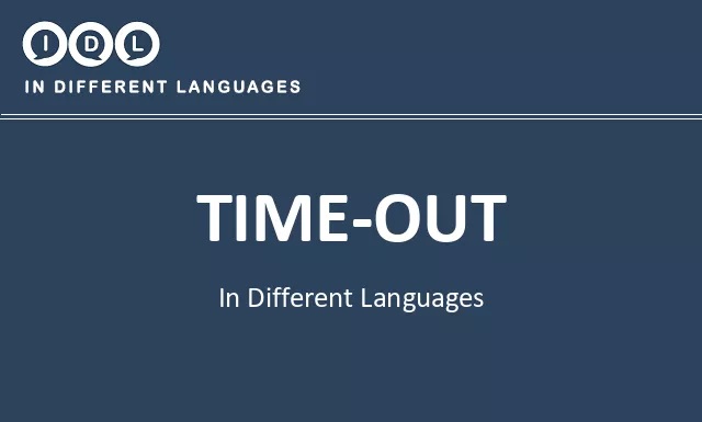 Time-out in Different Languages - Image