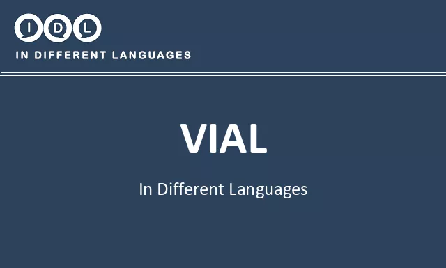Vial in Different Languages - Image