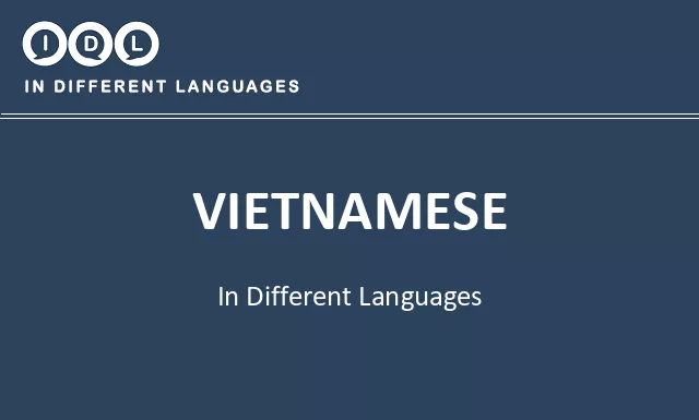 Vietnamese in Different Languages - Image