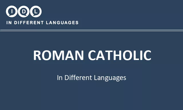 Roman catholic in Different Languages - Image