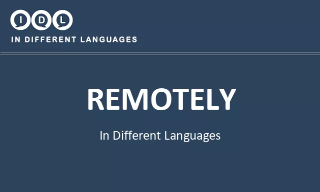 Remotely in Different Languages - Image