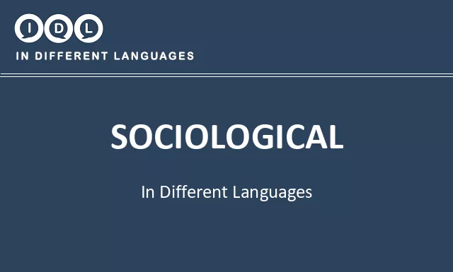 Sociological in Different Languages - Image
