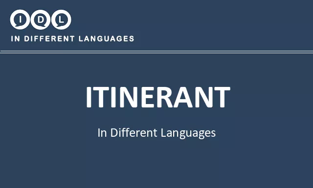 Itinerant in Different Languages - Image