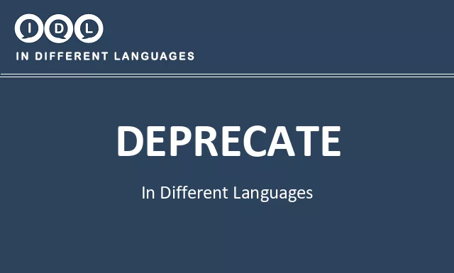 Deprecate in Different Languages - Image