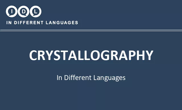 Crystallography in Different Languages - Image