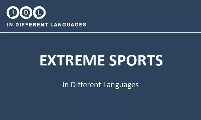 Extreme sports in Different Languages - Image