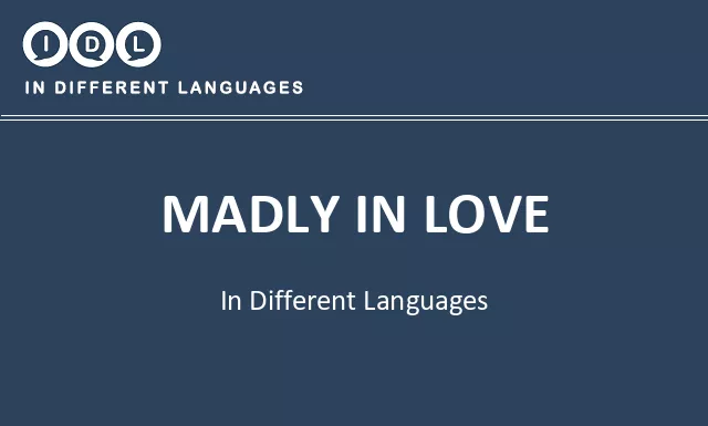 Madly in love in Different Languages - Image