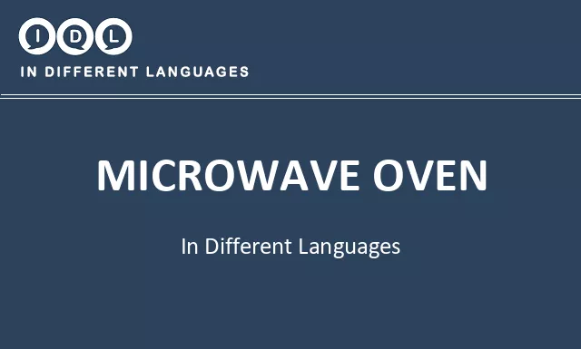 Microwave oven in Different Languages - Image