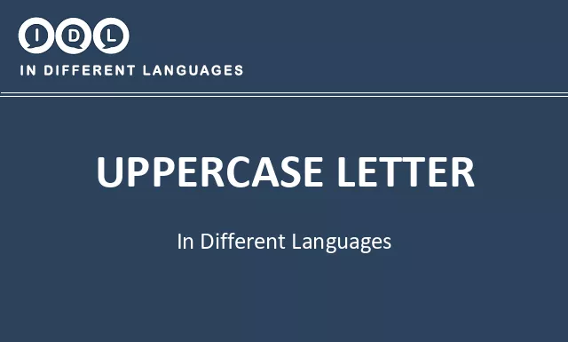 Uppercase letter in Different Languages - Image