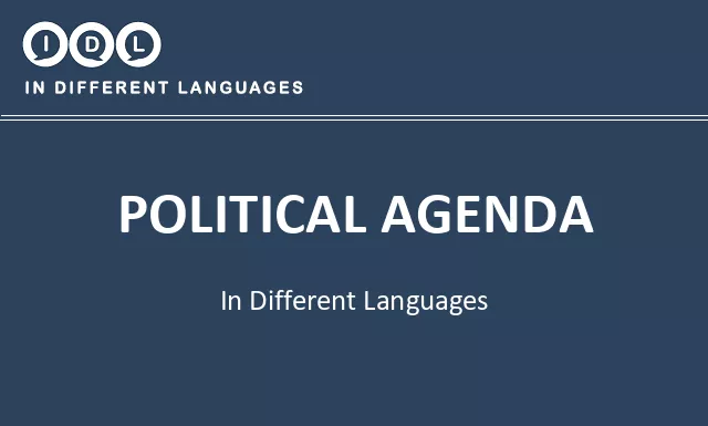 Political agenda in Different Languages - Image