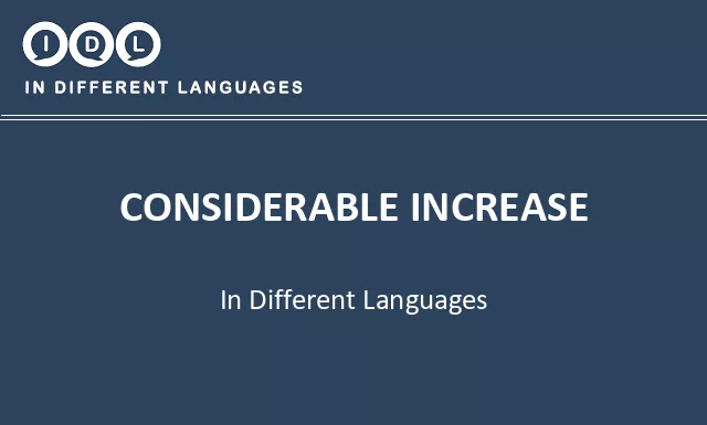 Considerable increase in Different Languages - Image