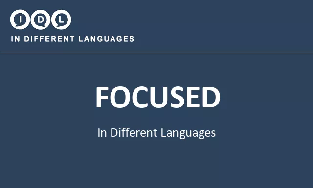 Focused in Different Languages - Image