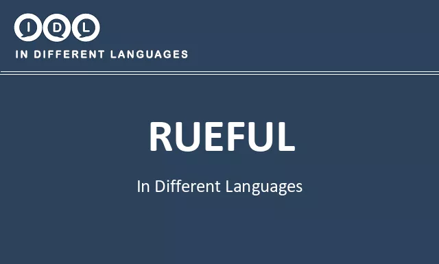 Rueful in Different Languages - Image