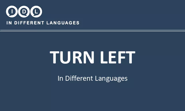 Turn left in Different Languages - Image