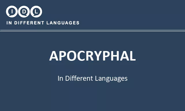 Apocryphal in Different Languages - Image