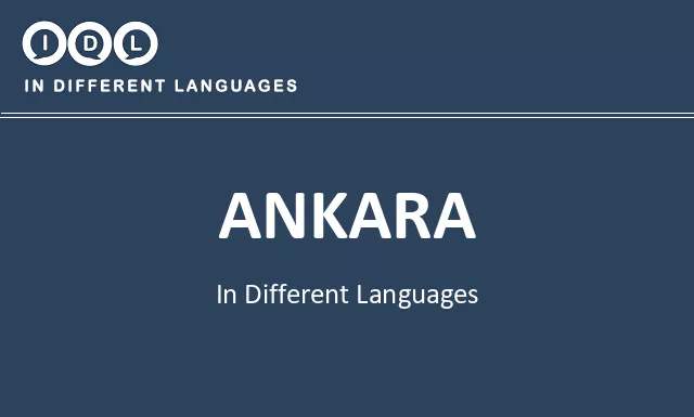 Ankara in Different Languages - Image