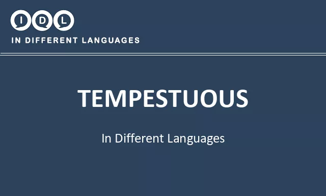 Tempestuous in Different Languages - Image