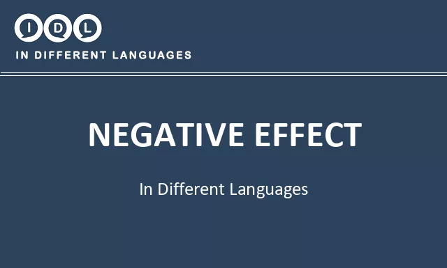 Negative effect in Different Languages - Image