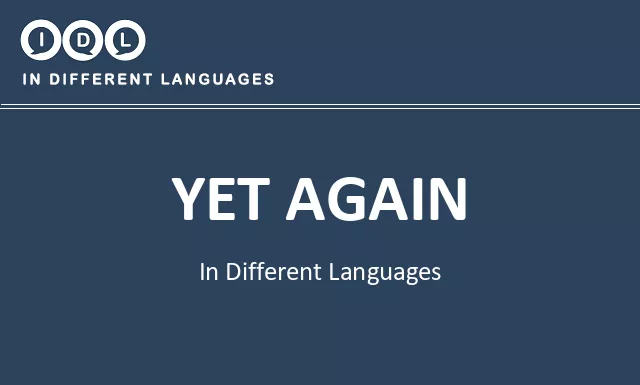Yet again in Different Languages - Image