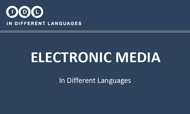 Electronic media in Different Languages - Image