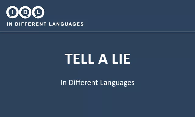 Tell a lie in Different Languages - Image
